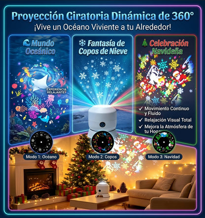Proyector infantil navideño de estrellas | Sueñalia